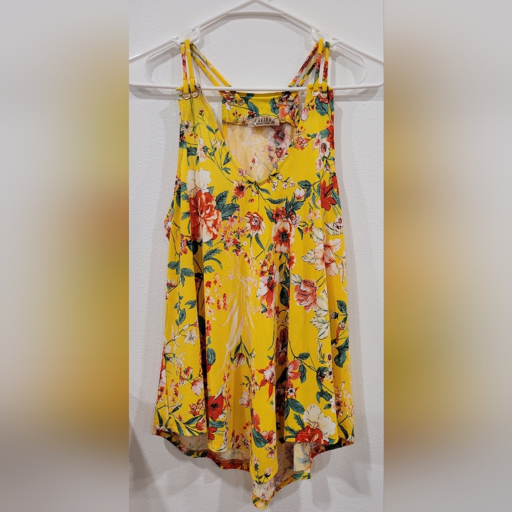 Beautiful yellow dressy tank top